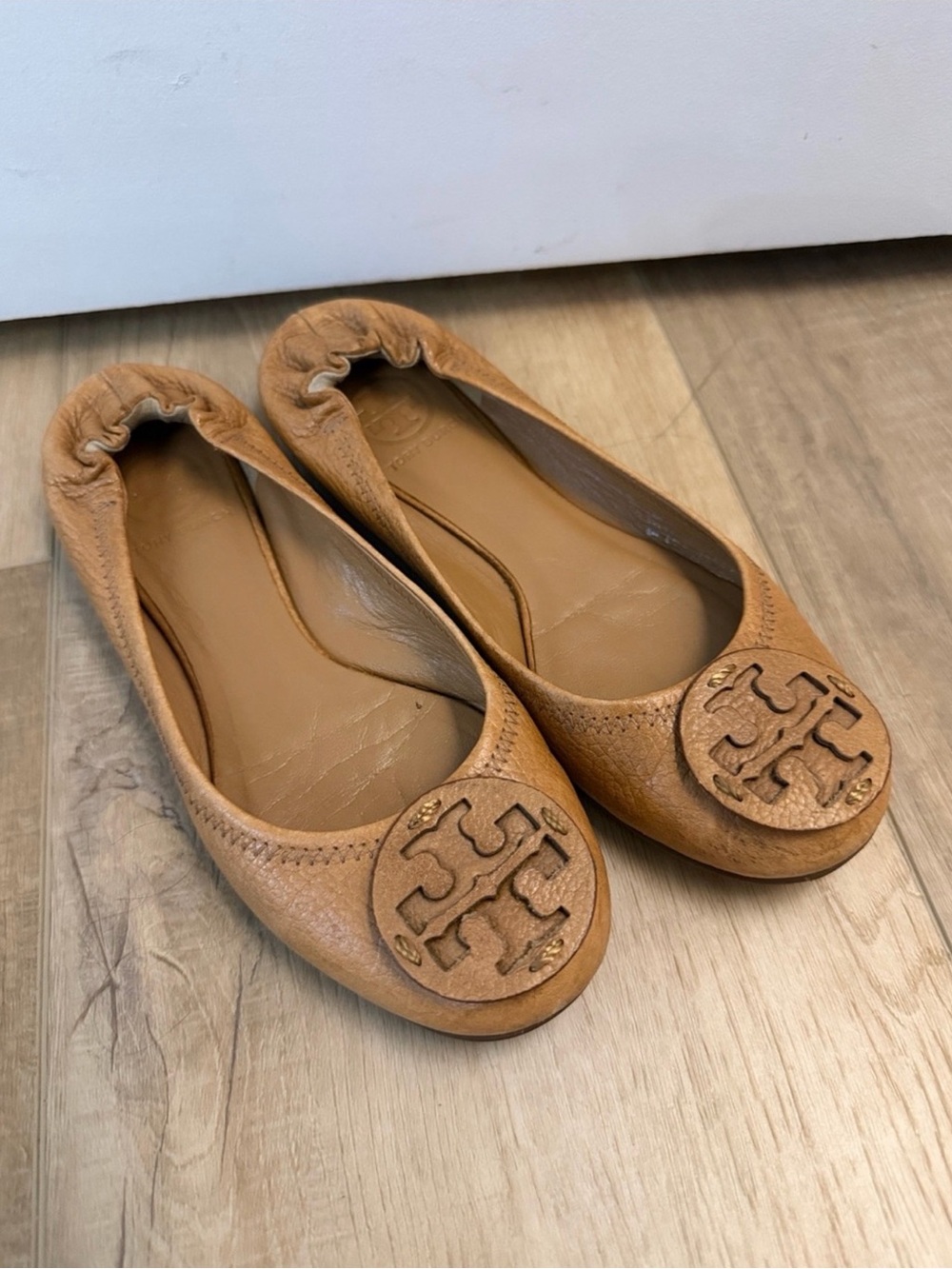 Tory Burch Reva Leather Ballet Flats Women’s Size 6